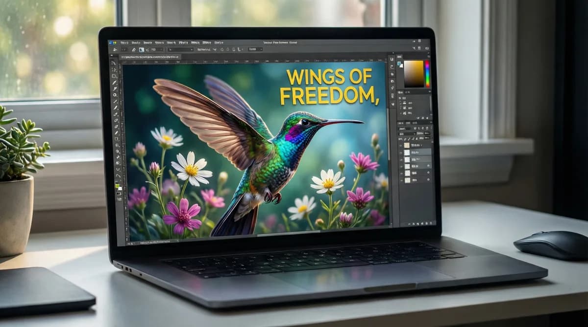 Photoshop design interface: MacBook Air M5 Rilis: Harga Naik Jadi $1.099 dengan Chip Baru