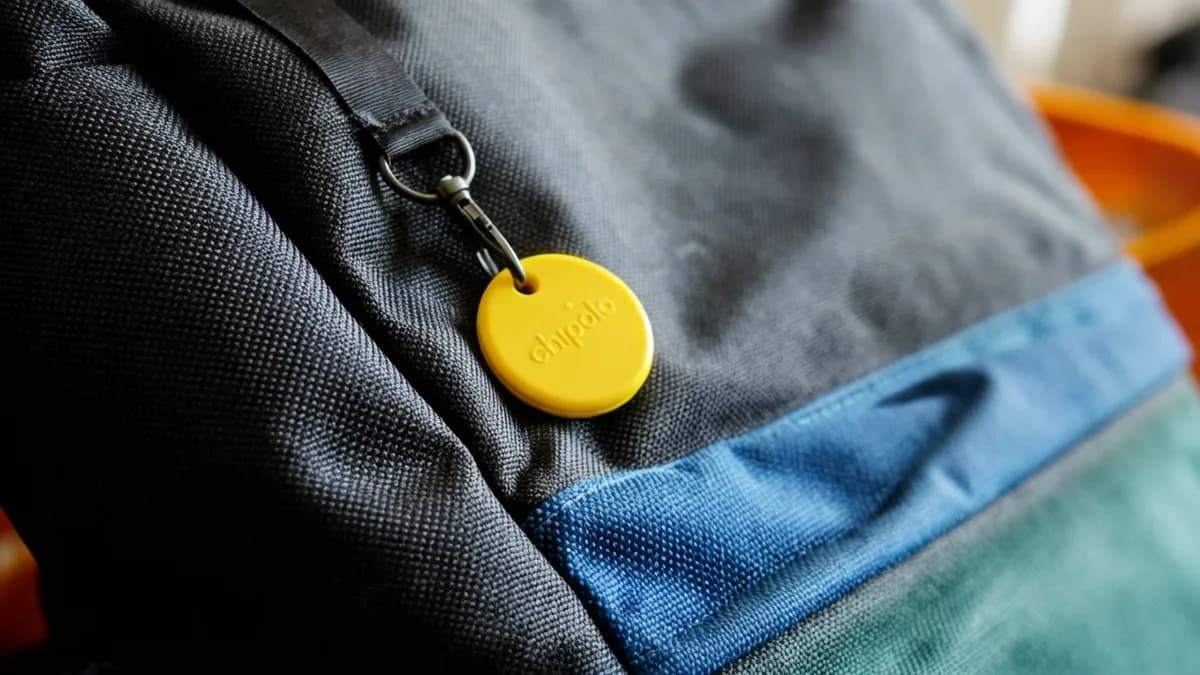 Yellow tracking tag on backpack: Find Hub Android Tambah Fitur Lacak Bagasi Mirip iPhone