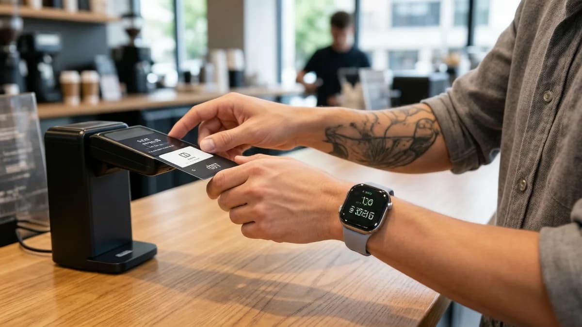 Person using smartwatch: Pixel Watch Kini Bisa Bayar Tanpa Buka Aplikasi Wallet