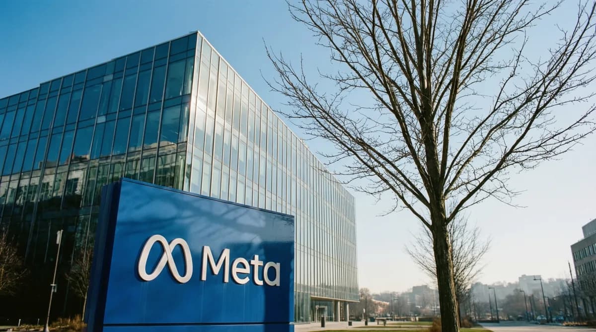 Meta logo on building: Meta Bayar News Corp hingga $50 Juta per Tahun untuk Data AI