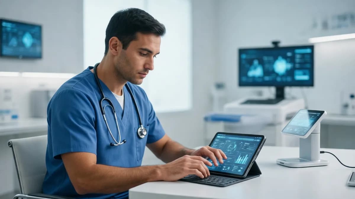 Doctor checking patient's blood pressure: MedGen Japan Pangkas Waktu Riset Dokter dari Jam ke Menit