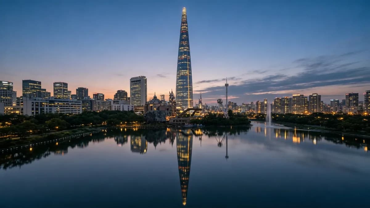 Seoul Skyline with Lotte Tower: Amazon Laporkan Kerusakan Pusat Data Akibat Serangan Drone di Timur Tengah
