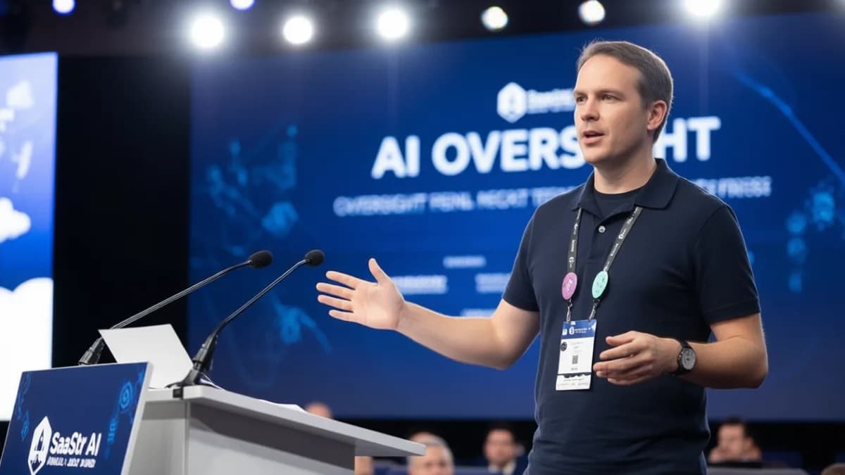 Two speakers at AI conference: Mitos Agen AI yang Bisa Ditinggalkan Begitu Saja