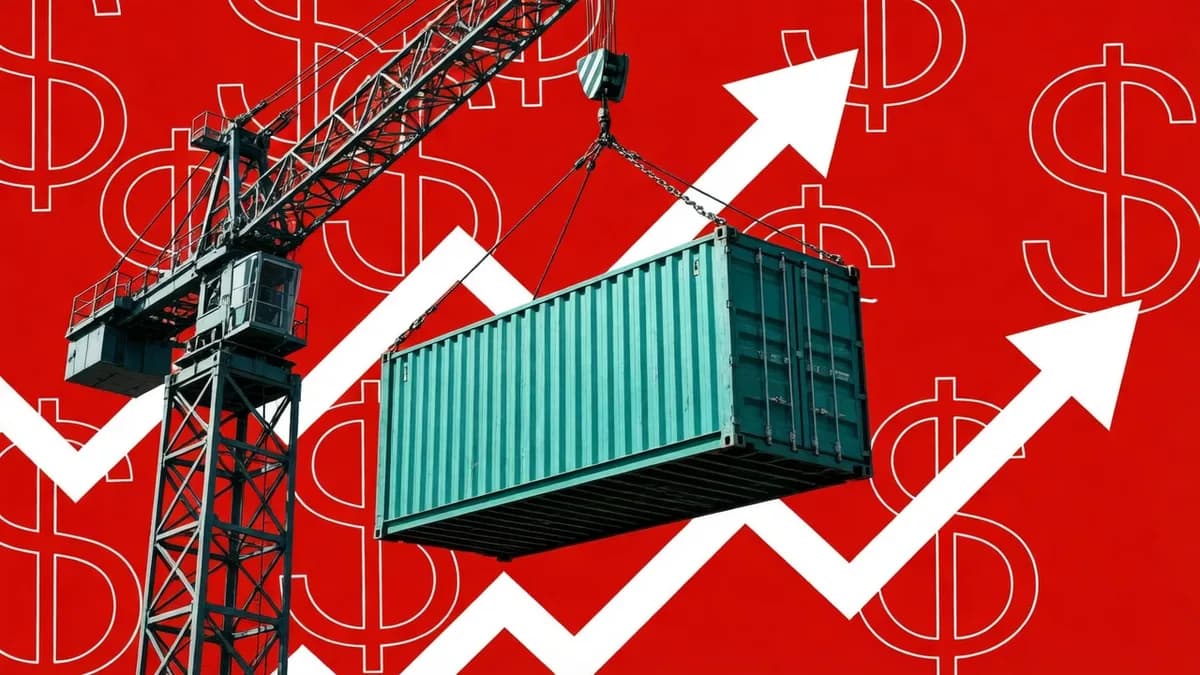 Shipping container and dollar signs: Administrasi Trump Gagal Proses Pengembalian Dana Bea Cukai
