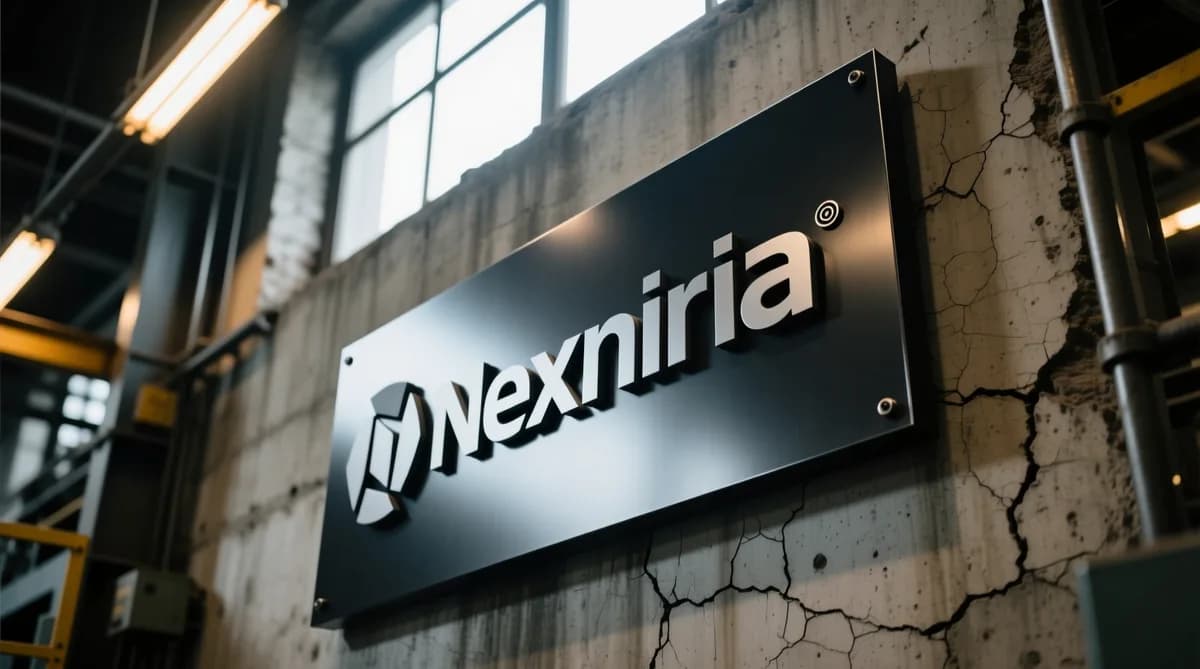 Nexperia logo on wall: China Peringatkan Sengketa Nexperia Picu Krisis Chip