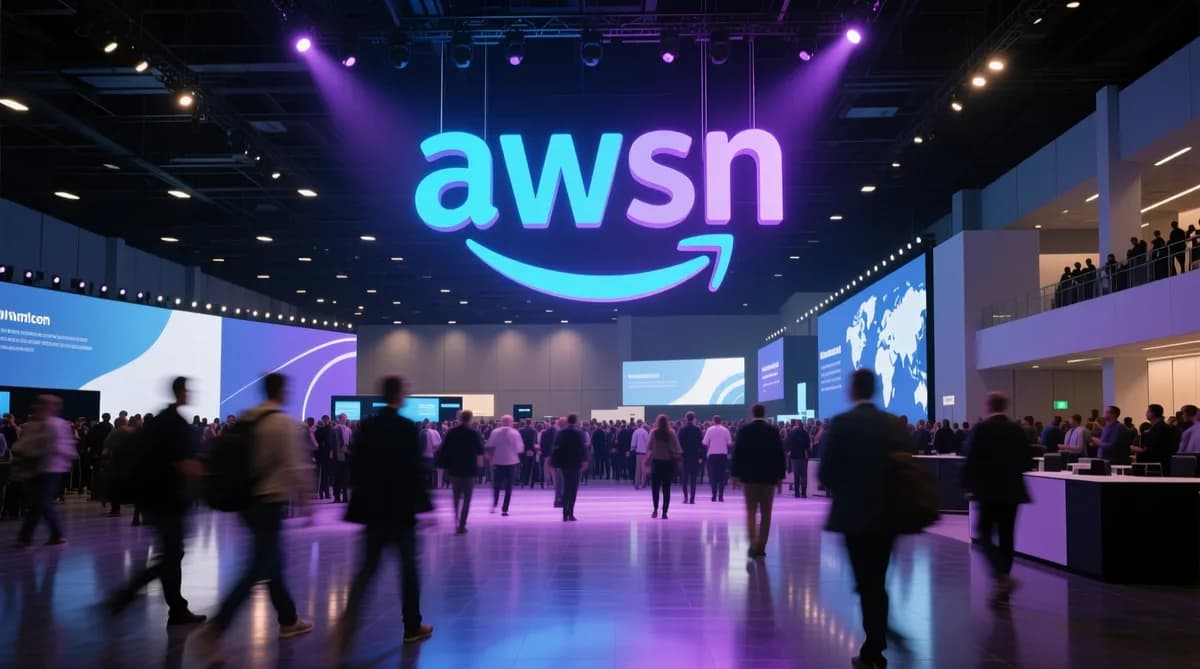 AWS Logo at Conference: AWS dan Azure Pertimbangkan Pindah Workload ke India