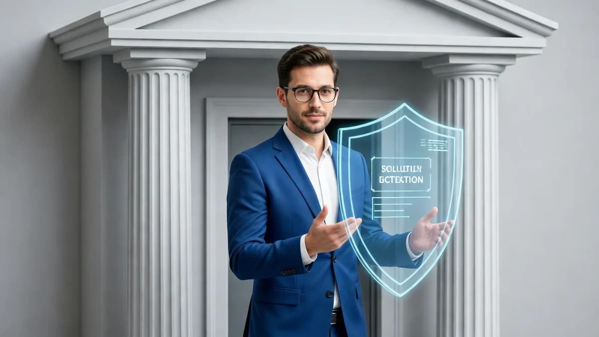 Man emerging from bank building: Sokratech Atasi Penipuan Pembayaran Senilai $422 Juta di Indonesia