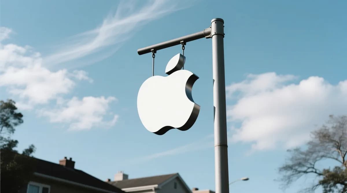 Apple logo sign: Apple Tunda Layar Pintar hingga 2026 Karena Masalah AI