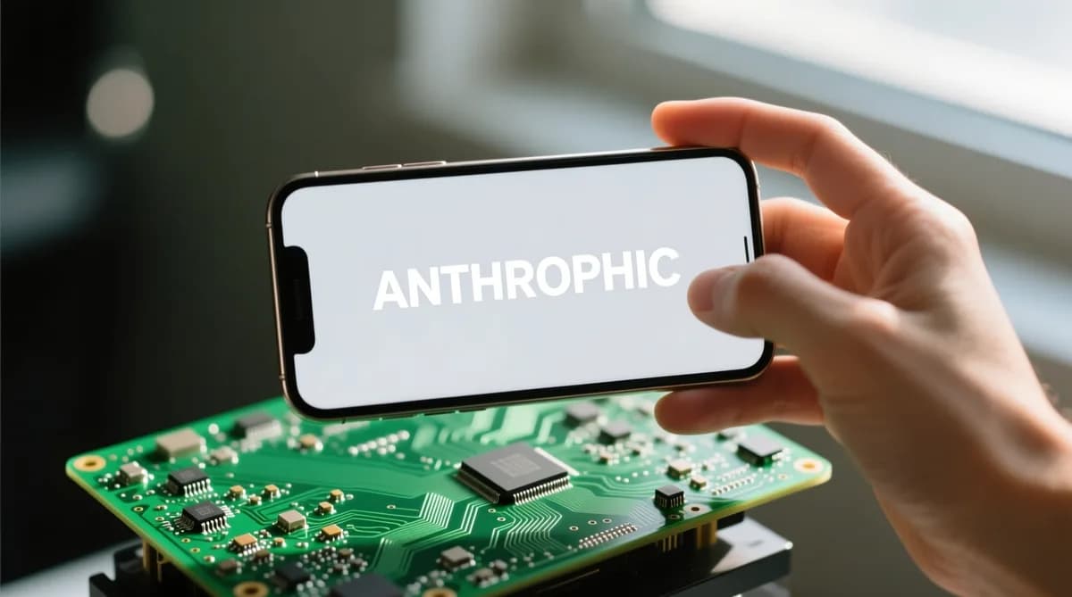 Smartphone with Anthropic logo: Anthropic Hadapi Risiko Miliaran Dolar Akibat Blacklist Pentagon