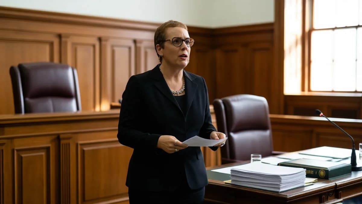 Julia Angwin speaking at event: Jurnalis Julia Angwin Gugat Grammarly Soal Fitur AI