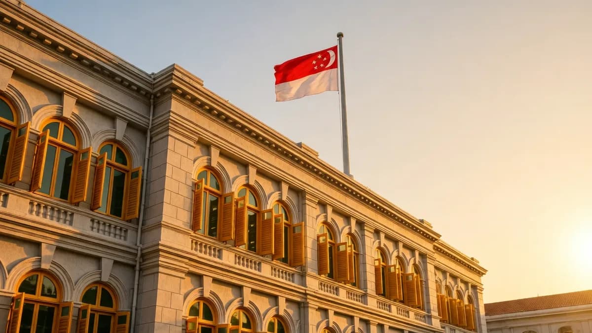 Singapore government building: Pejabat Singapore: Kurikulum AI Tertinggal Beberapa Tahun