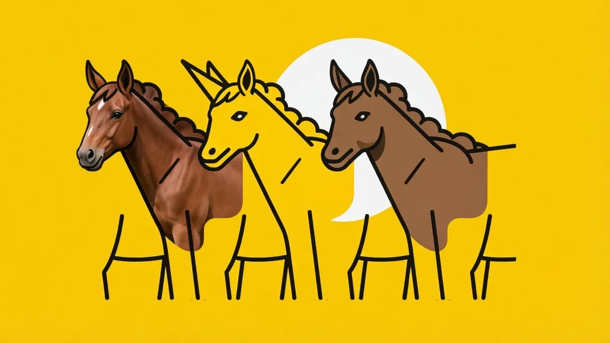 Three stylized horses: PixVerse Masuk Klub Unicorn Pertama 2026 di Asia Tenggara