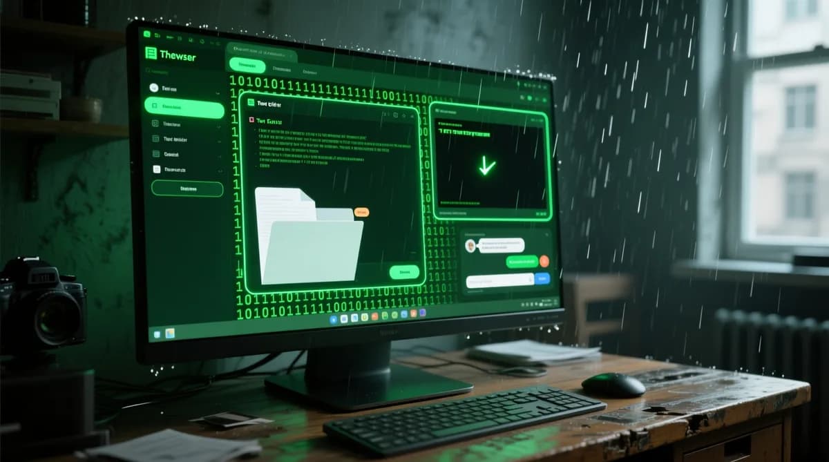 Aether OS interface: Aether OS: Sistem Operasi Desktop di Dalam Browser