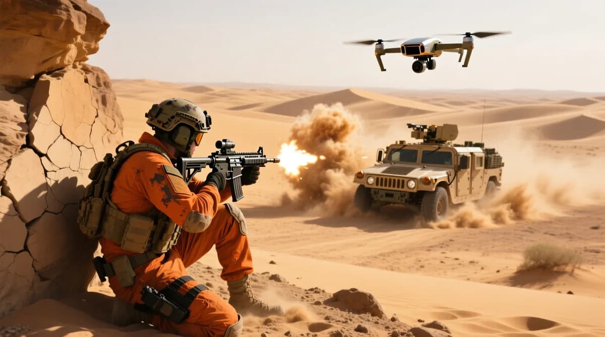 Soldier in combat scene: Arc Raiders Ganti Sebagian Suara AI dengan Aktor Manusia