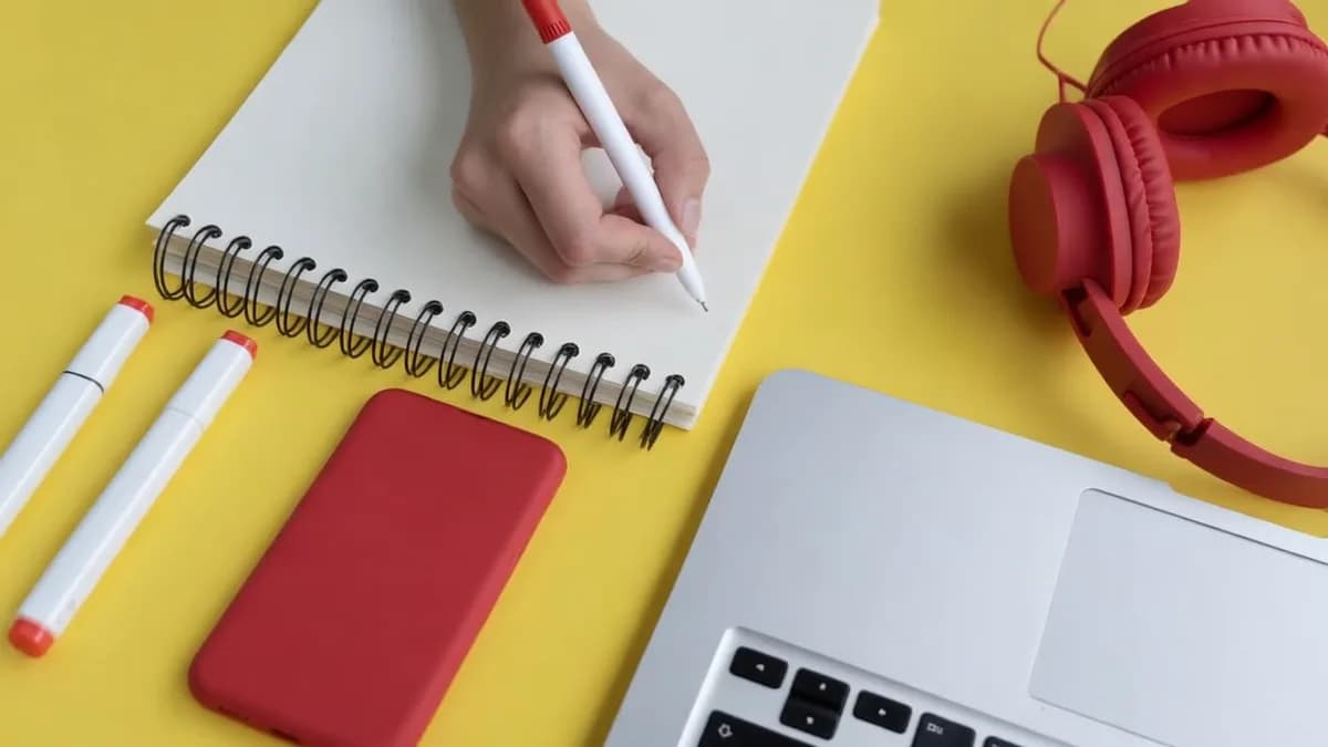 Study setup with laptop and notebook: Cara Menemukan dan Membatalkan Langganan yang Tidak Terpakai