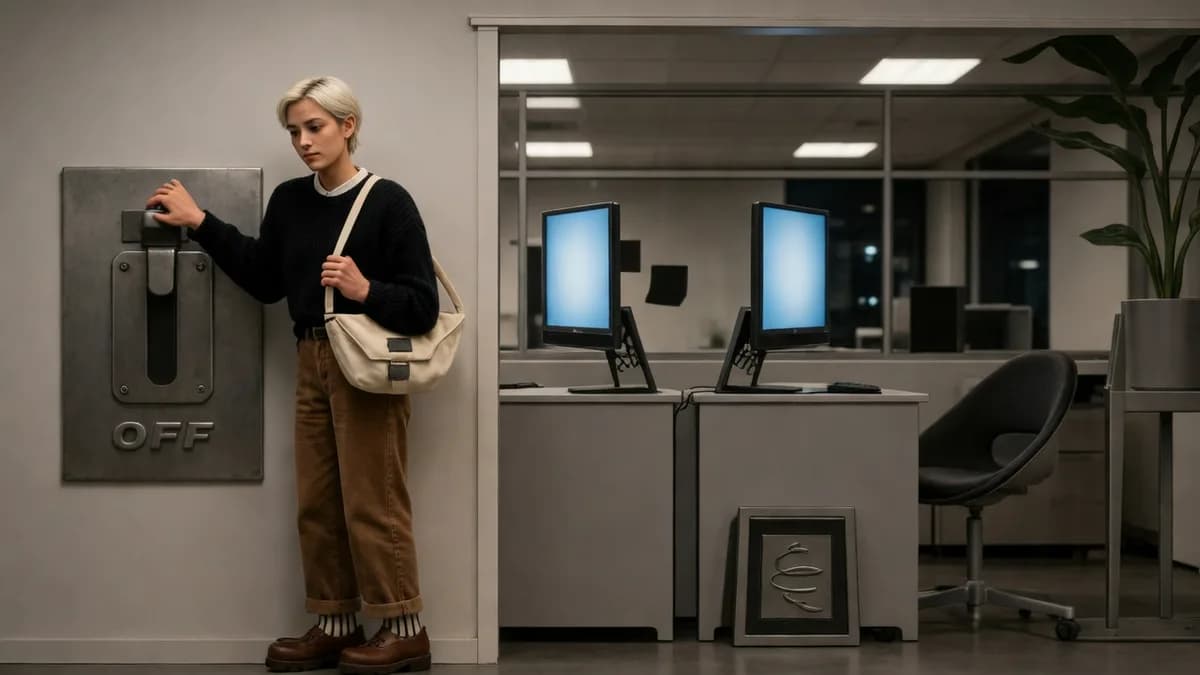 Person turning off office switch: TechInAsia Lacak Penutupan Startup Asia Tenggara