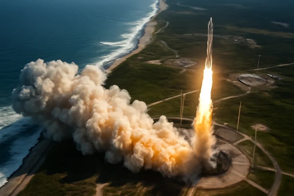 Rocket launch from coastal site: Blue Origin Ajukan 51.600 Satelit untuk Pusat Data AI