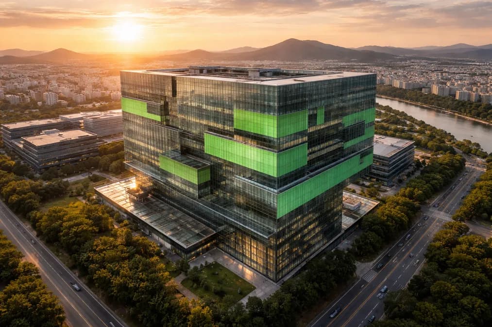 Naver headquarters building: Naver dan Kakao Raih Laba Q1 Berkat Komersialisasi AI, Bukan Teknologi Murni
