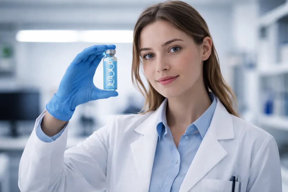 DNA vial in lab: Metis TechBio Naik 185% di IPO Hong Kong: Apa Artinya untuk Riset Kesehatan Hewan di Asia?