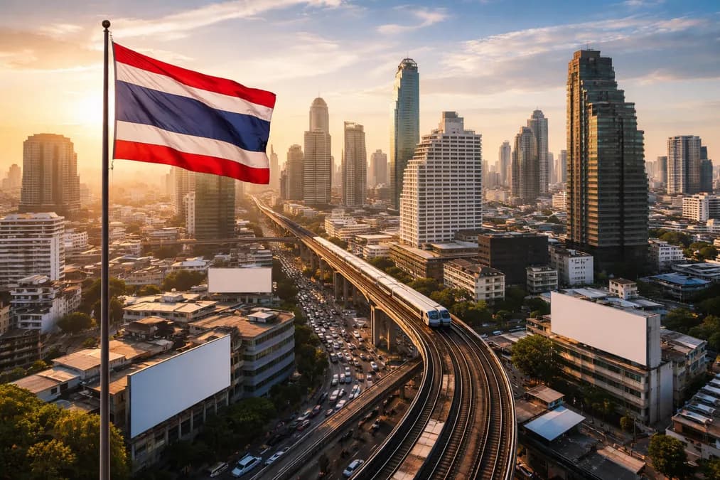 Thai flag in cityscape: Siapa Pemain Teknologi Thailand yang Menguras Dana Ventur Terbanyak?