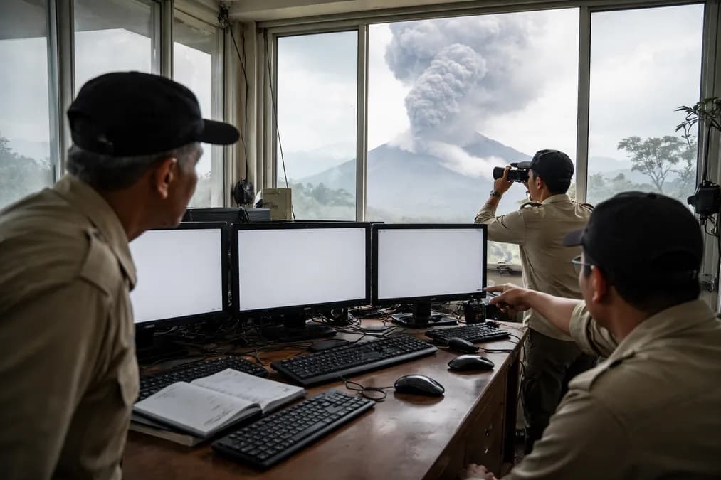 Lewotobi Erupsi Dua Kali: Kenapa: Lewotobi Erupsi Dua Kali: Kenapa Sensor AI di Pos Pengamatan Masih 'Buta'?