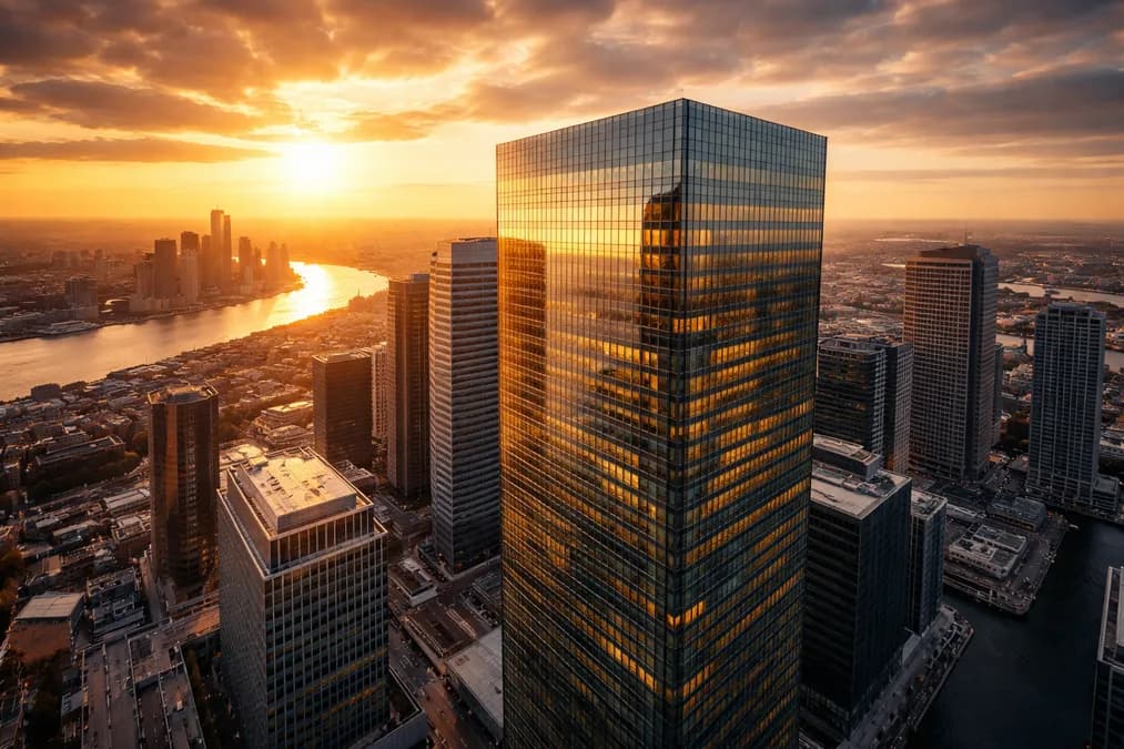HSBC skyscraper: HSBC dan Mastercard Uji Coba Pembayaran B2B Berbasis Agen AI di Singapura