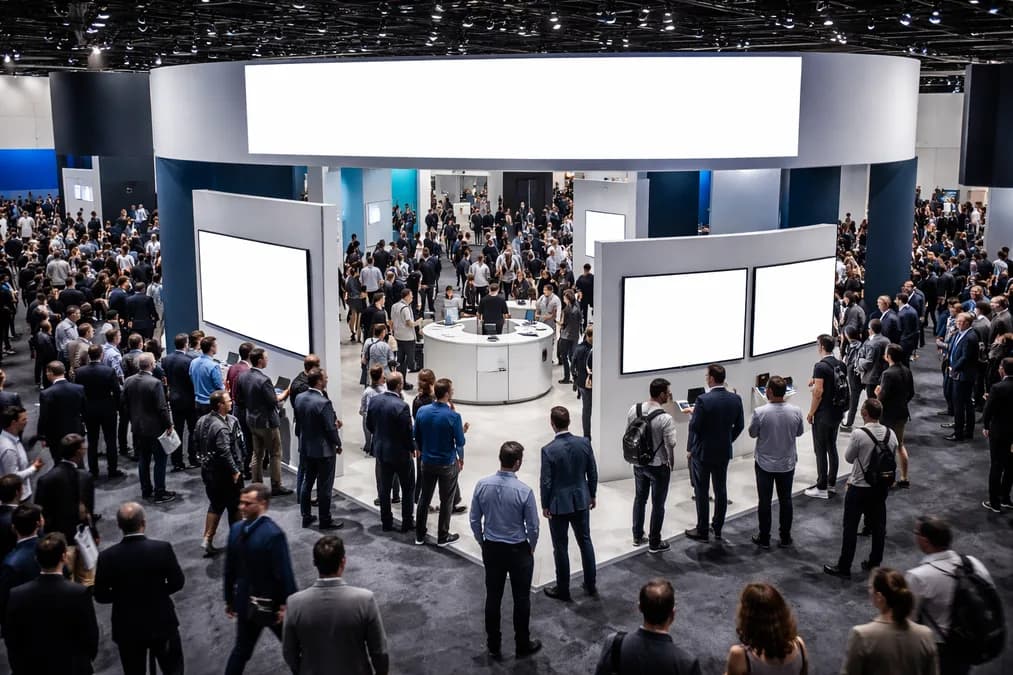 Samsung SDS booth at tech expo: Samsung SDS Gandeng Startup AI untuk Perkuat Keamanan Multi-Cloud