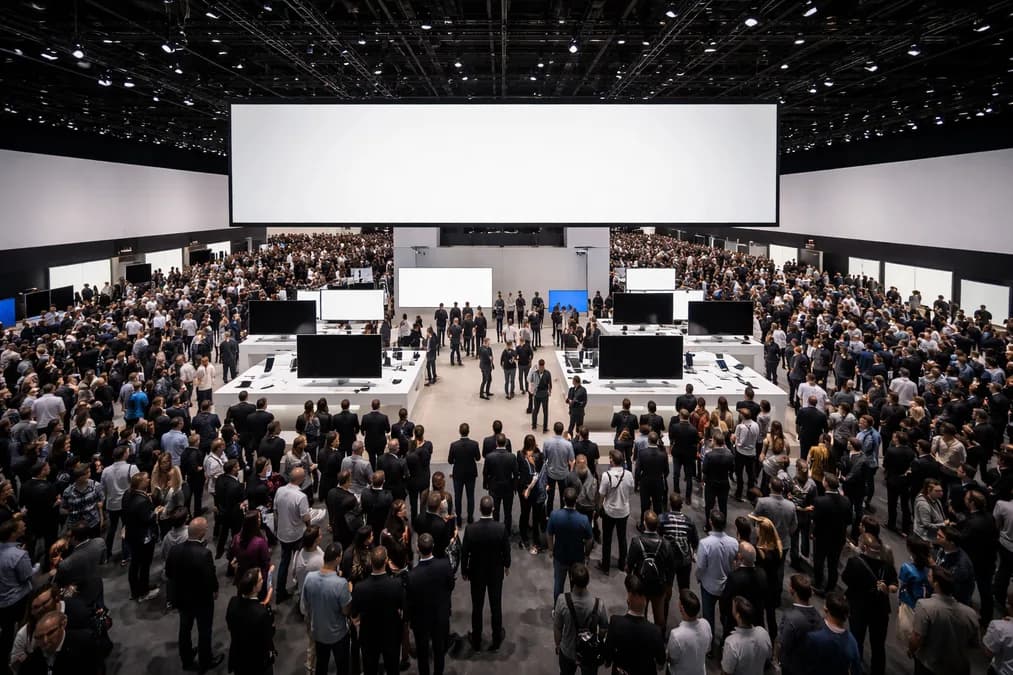 Samsung tech event booth: Samsung Buka Akses ChatGPT untuk Karyawan: Sinyal Akhir Era AI Internal Monolitik