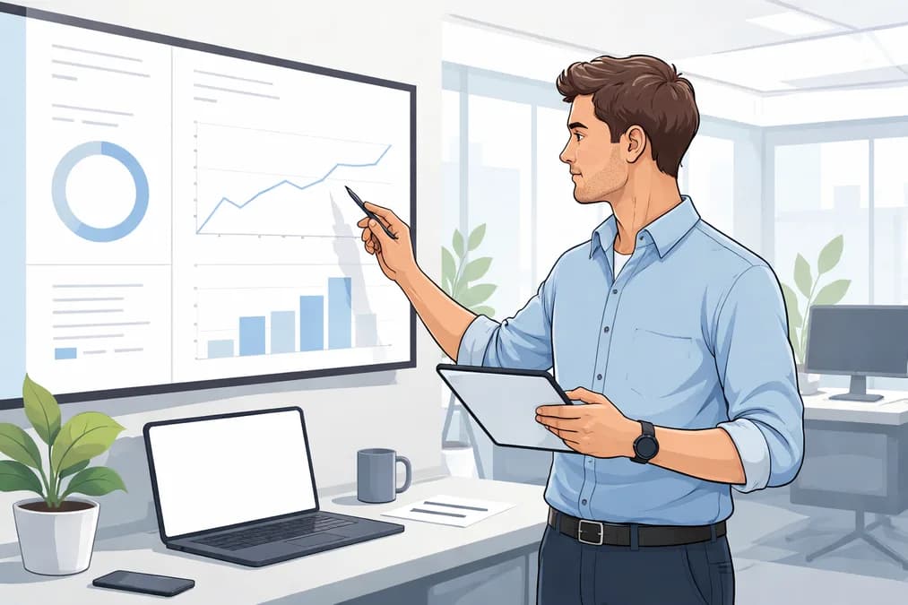 Person analyzing financial data: Matchmade: Saat Spreadsheet Tak Lagi Jadi 'Raja' Akuntansi