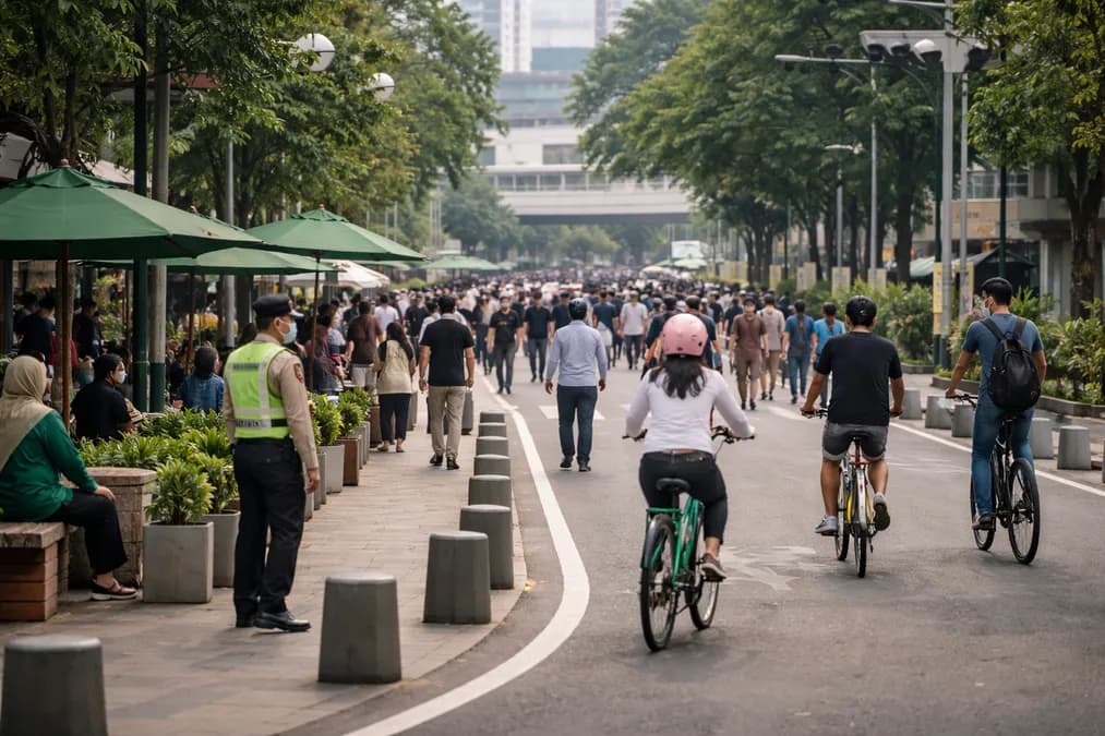 Blok M Jadi Uji Coba: Blok M Jadi Uji Coba Pertama Kawasan Rendah Emisi di Jakarta