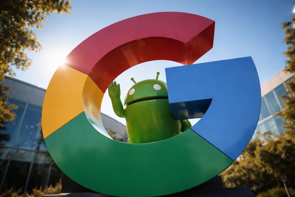 Google logo sculpture: Google Batasi Akses Meta ke Gemini: Sinyal Krisis Kapasitas AI Global