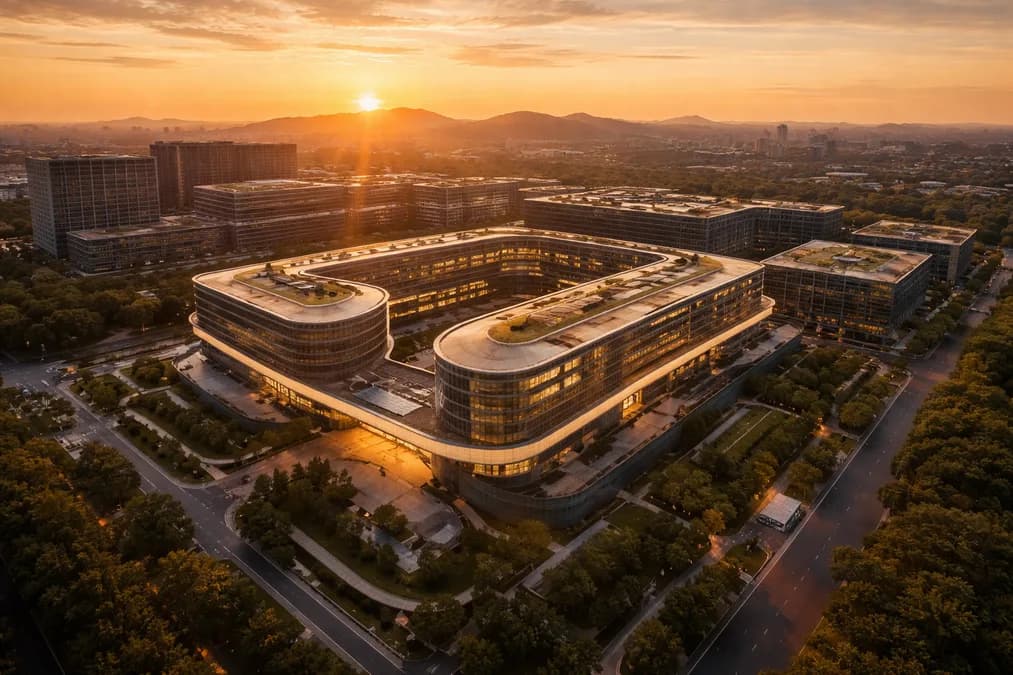 Alibaba office building: Alibaba Gabungkan Bisnis AI Jadi Token Hub — Strategi Lawan Dominasi OpenAI