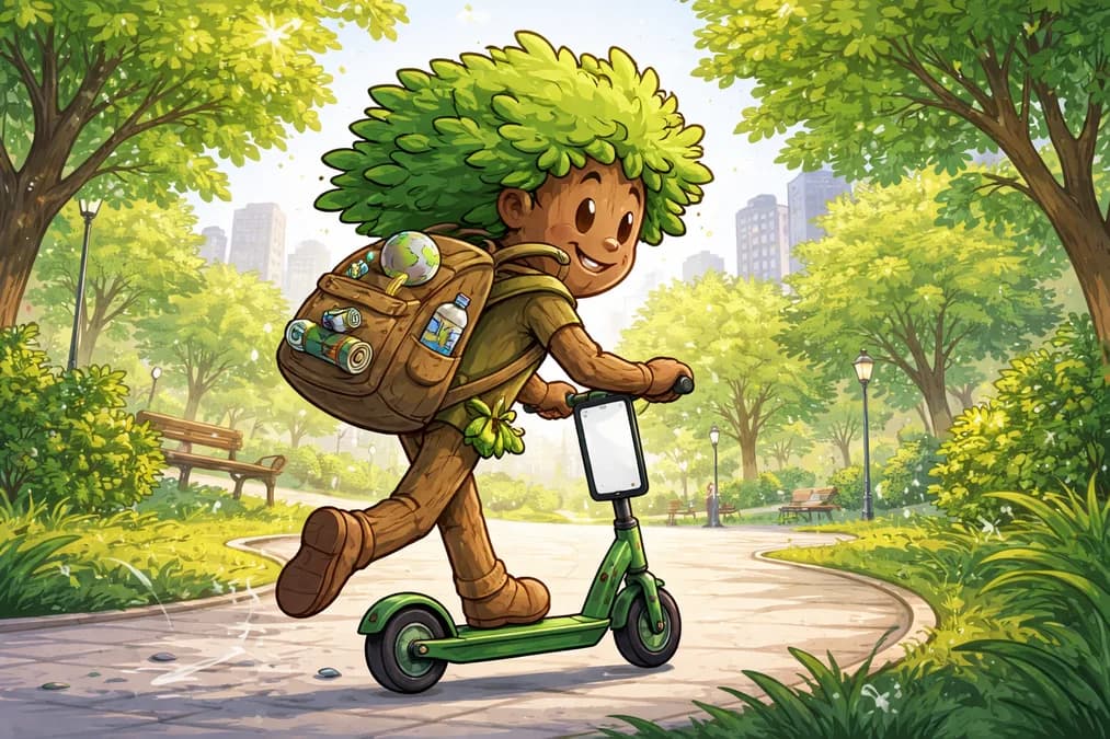 Tree with backpack and scooter: Pulse Bawa Laporan Keberlanjutan ke UMKM Asia