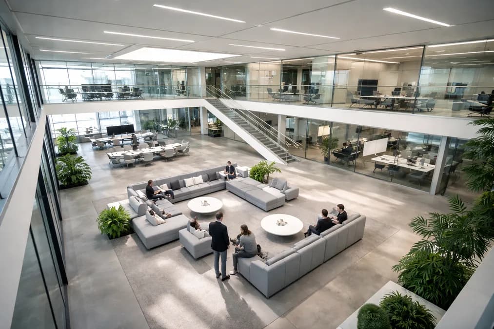 Anduril office interior: Anduril Capai $61 Miliar: Ketika Senjata Tak Lagi Dibuat di Pabrik, Tapi di Lab AI
