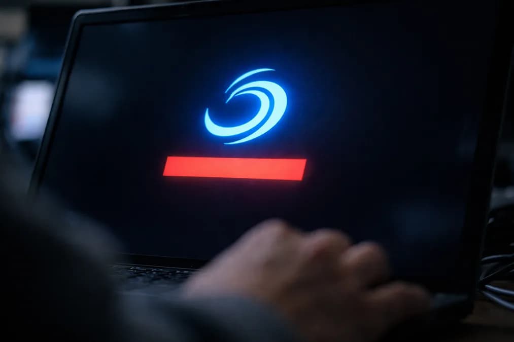 DeepSeek logo on screen: DeepSeek R1 Meledak di App Store, Tapi Pendanaan Dihentikan