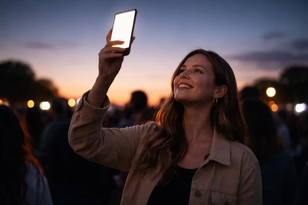 Women holding phones at dusk: Blokir SIM Saat HP Hilang: Prosedur Resmi vs Risiko Nyata di Era Phishing