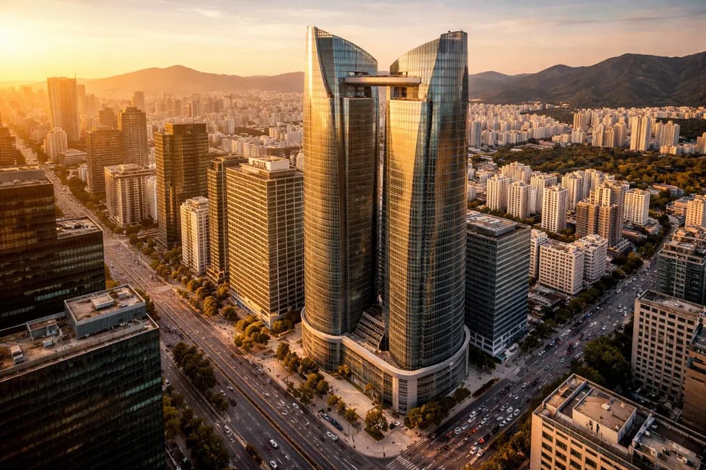 Hanwha headquarters tower: Hanwha Luncurkan ETF Memori AI — Tapi Separuhnya Obligasi Pemerintah