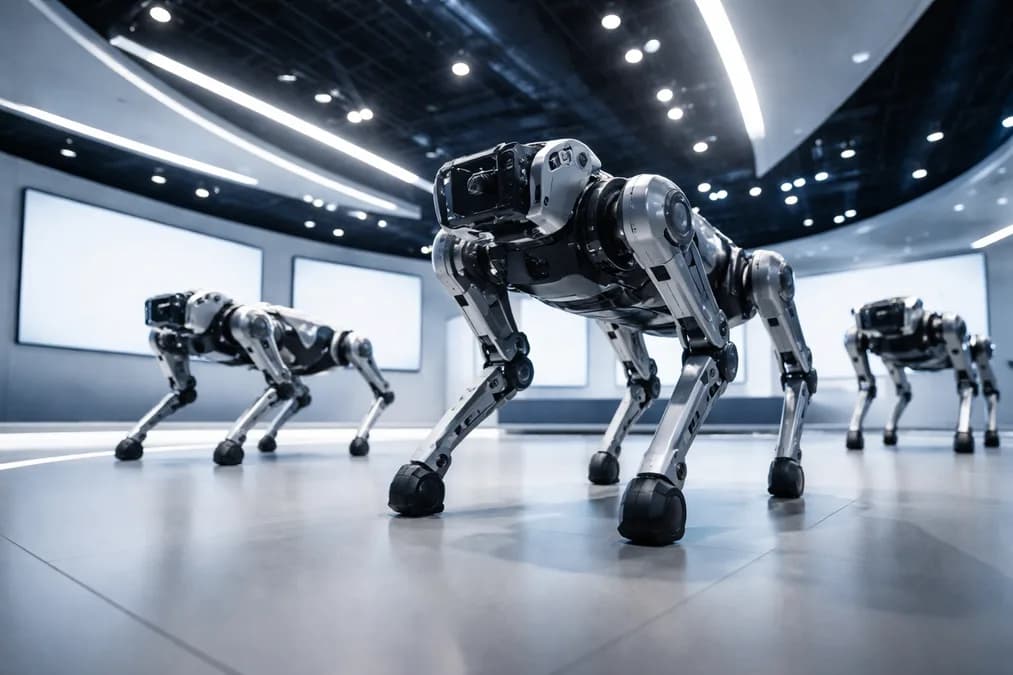 Robotics exhibition display: Unitree IPO: Apa yang Dicari Investor Ritel di Balik Robot Anjing Cina?