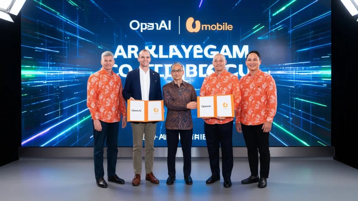 U Mobile and OpenAI executives: U Mobile Jadi Operator Malaysia Pertama yang Gandeng OpenAI