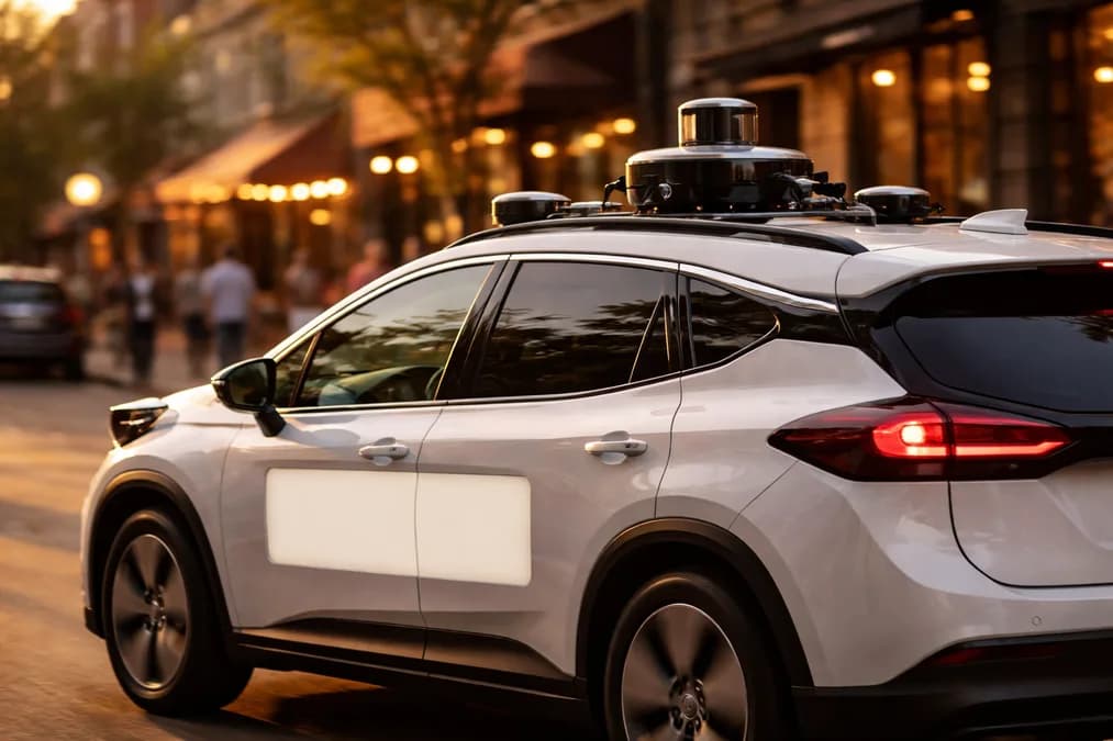 Self-driving car on street: Level 5 Otomatisasi Mobil: Kenapa Tak Satupun Mobil di Dunia Punya Izin Jalan Tanpa Pengemudi?