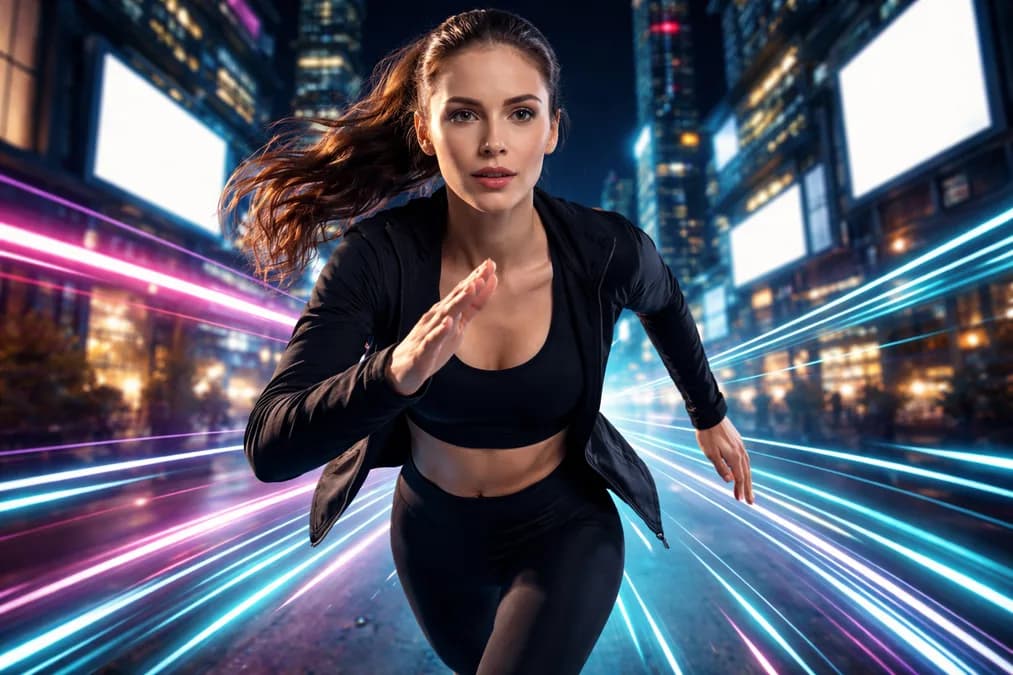 Woman with fitness wearables: Wearable Anti-Notifikasi: Saat Teknologi Mulai Menghormati Waktu Kita