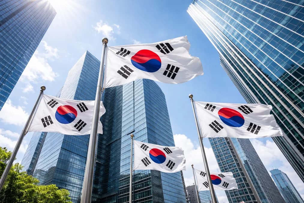 South Korean flags: Korea Selatan Siap Luncurkan Surat Berharga Ter-tokenisasi Februari 2027