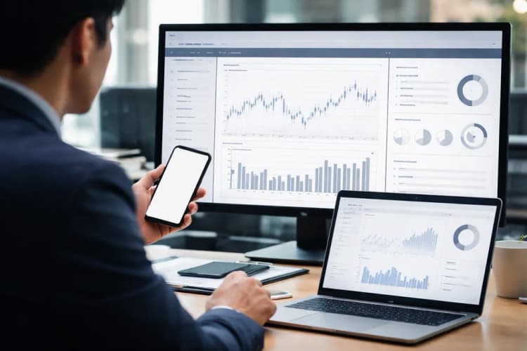 Ilustrasi antarmuka dashboard VisaNet yang menampilkan grafik transaksi onchain dan status smart contract