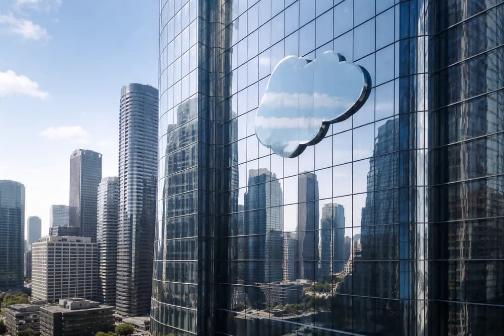 Salesforce logo on building: AWS dan Salesforce Geser Batas Integrasi AI Lewat Slack dan Bedrock