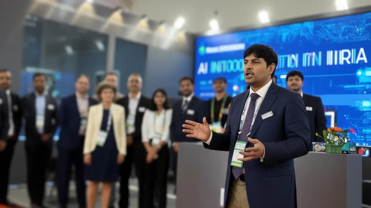 Delvitech team at expo: Delvitech Swiss Bangun Pusat AI di Bengaluru, Apa Artinya untuk Ekosistem Teknologi Indonesia?