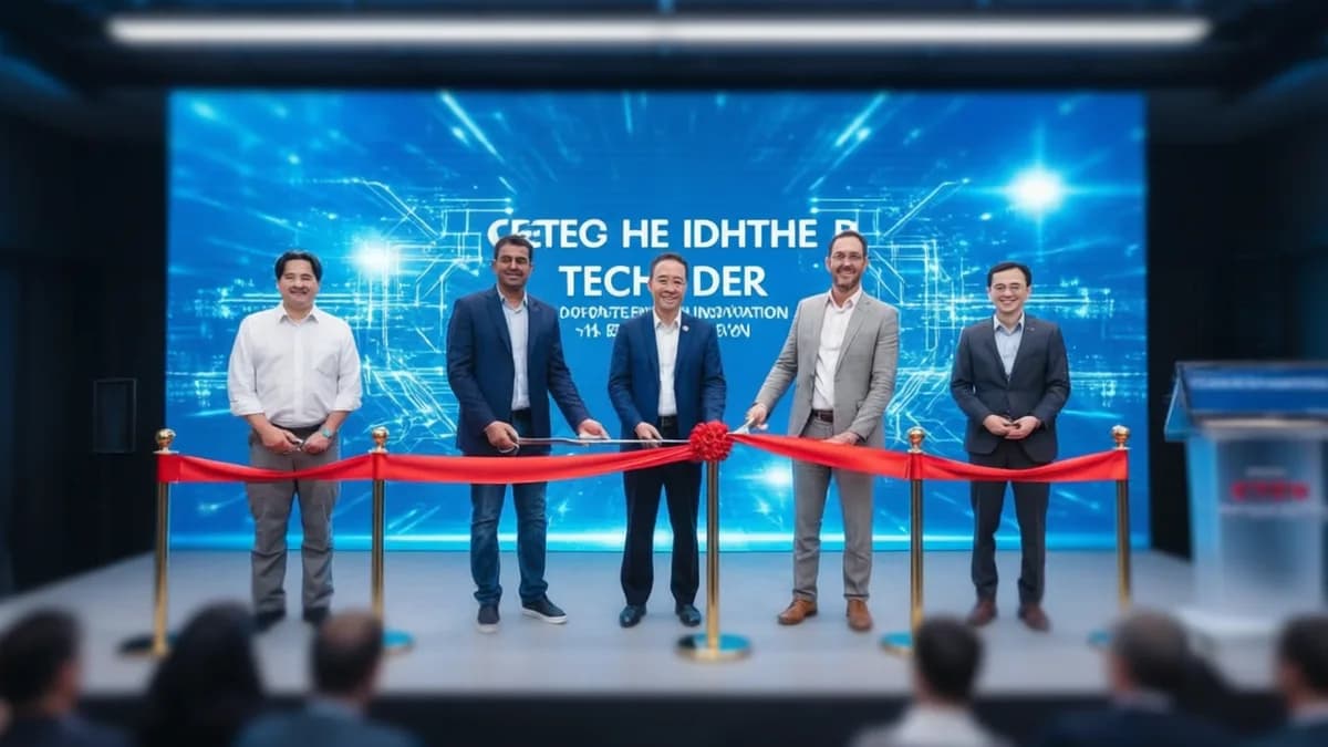 Tacta officials at ribbon-cutting: Tacta Buka Pabrik Robot di Singapura, Tapi Apa Artinya untuk Industri Manufaktur Indonesia?