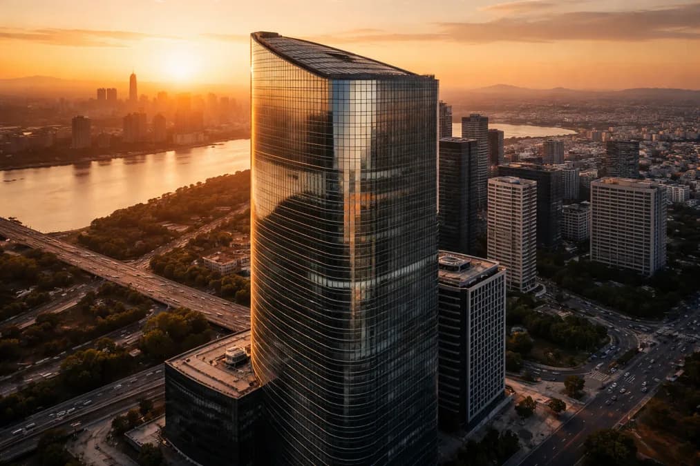 Hyundai building facade: Hyundai Engineering dan KT Cloud Bangun Data Center AI Senilai $644 Juta