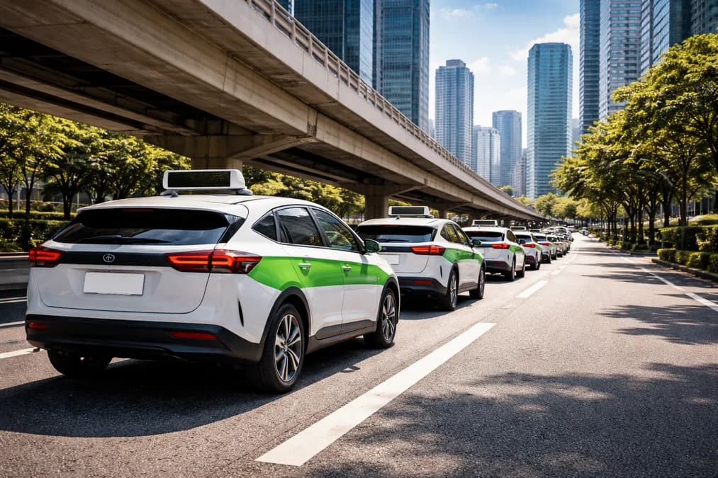 Electric taxis in urban street: Green GSM Perluas Taksi Listrik di Filipina — Tapi Apa yang Hilang dari Strategi Ini?