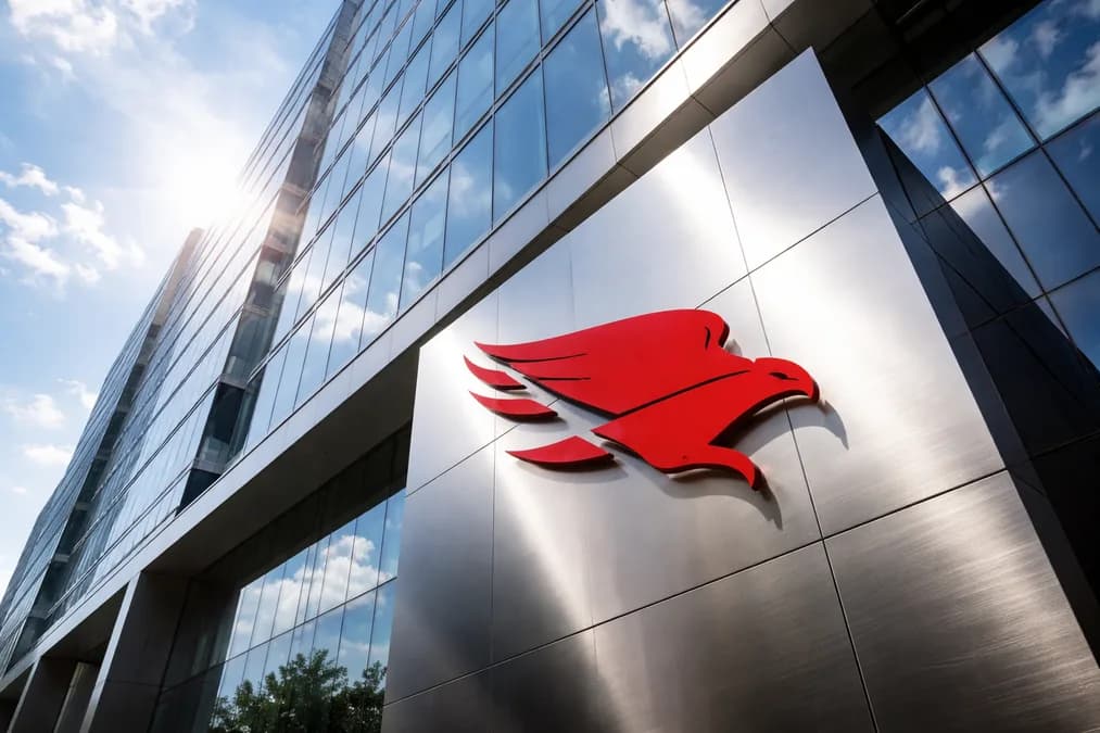 CrowdStrike logo on building: CrowdStrike Masuk Kelompok Identitas Digital Saat AI Agent Meledak