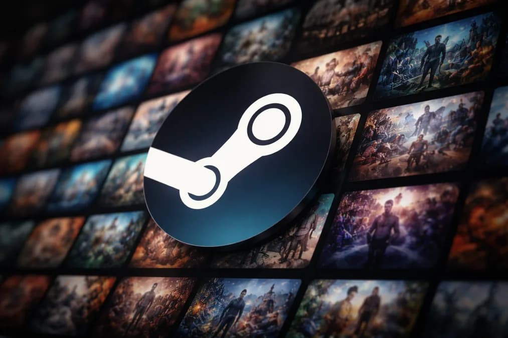 Steam logo with game covers: 12TB Data Steam Bocor: Beta Game dan Engine Valve Tersebar